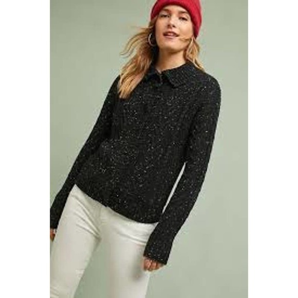 Anthropologie Michael Stars Cable Cardigan Sweater Cableknit Convertible XS NEW - Picture 2 of 16